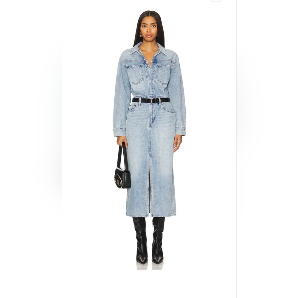 Levi's Western Denim Midi Dress Sz 24